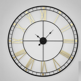 Regent Roman Open‑Frame Clock – Black (24" x 24")