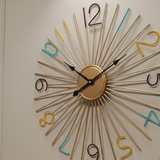 Solaris Ray Wall Clock – Gold & Teal (24" x 24")