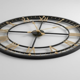 Regent Roman Open‑Frame Clock – Copper Luxe (24" x 24")