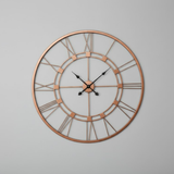 Roman Halo Open‑Frame Wall Clock – Copper (24" x 24")