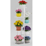 Vertical Multi-Tier Steel Pot Stand - Short (White)