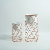 Gold Geometric Frame Planters Duo