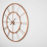 Roman Halo Open-Frame Wall Clock – Copper Finish (24" x 24")