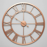 Roman Halo Open-Frame Wall Clock – Copper Finish (24" x 24")