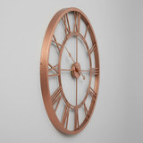 Roman Halo Open-Frame Wall Clock – Copper Finish (24" x 24")
