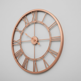 Roman Halo Open-Frame Wall Clock – Copper Finish (24" x 24")