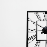 Roman Halo Square Open-Frame Wall Clock – Black Finish (20" x 20")