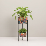 Boho Elegance Dual Pot Steel Stand