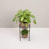 Boho Elegance Dual Pot Steel Stand