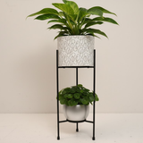Boho Elegance Dual Pot Steel Stand