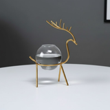 Gold Deer Glass Planter (Set of 2)