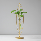 Golden Leaf Hydroponic Planter with Glass Tube