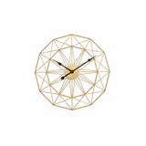 Geo Aureum Spoked Clock – Gold (24" x 24")