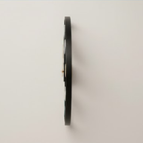 Meridian Crosshair Open‑Frame Clock – Black