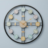 Meridian Crosshair Open‑Frame Clock – Black