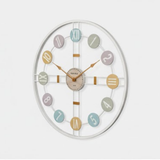 Meridian Crosshair Open‑Frame Clock – White