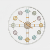 Meridian Crosshair Open‑Frame Clock – White