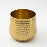 Hammered Gold Steel Planter