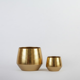 Duo Luxe Gold Steel Planters (Set of 2)