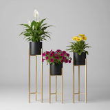 Luxe Steel Tripod Plant Stand Set (3 Pieces)