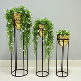 Golden Steel Decorative Pot Combo (Set of 3)