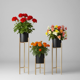Luxe Steel Tripod Plant Stand Set (3 Pieces)
