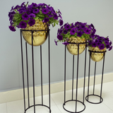 Golden Steel Decorative Pot Combo (Set of 3)