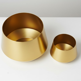 Supreme Gold Steel Planters (Set of 2)
