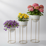 Egg-Shaped Steel Planter Set Of Three