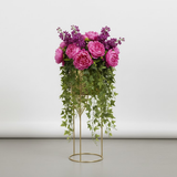 Luxury Gold Leaf Steel Planters – Set of 2