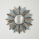 Azure Leaf Radiance Mirror