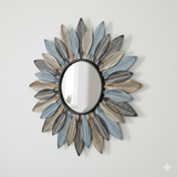 Azure Leaf Radiance Mirror