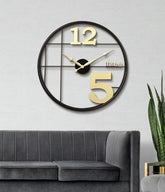 Spoke Dial Word‑Numeral Clock – Gold (24" x 24")