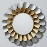 Dual‑Tone Petal Sunburst Mirror