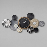 Urban Circles – Black & Grey (48" x 22")