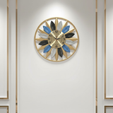 Roman Halo Open‑Frame Clock – Classic Black (24" x 24")