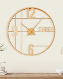 Skyline Orbit Symphony Clock – Brushed Gold (30" x 20")