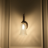 Vintage Curved Lantern Sconce