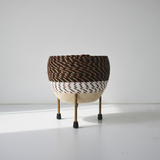 Multi-Color Macramé Accent Steel Pots