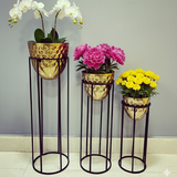 Golden Steel Decorative Pot Combo (Set of 3)