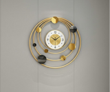 Eclipse Noir Crystal Sunburst Clock – Black & Silver (24" x 24")