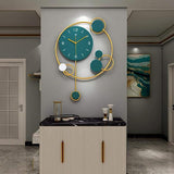 Orbit Circles Modern Wall Clock – Compact (16" x 27")