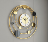 Eclipse Noir Crystal Sunburst Clock – Black & Silver (24" x 24")