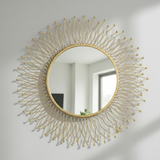 Radiant Lattice Round Mirror