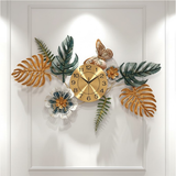 Starlight Grid Luxe Wall Clock – Brushed Gold (36" x 32")