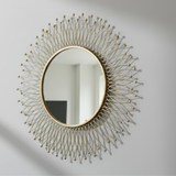 Radiant Lattice Round Mirror