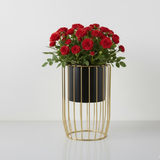 Midnight Black Steel Planter