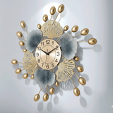 Solaris Petal Burst Clock – Gold & Teal (24" x 24")