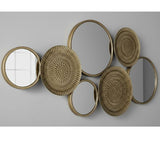 Modern Geometric Circle Wall Mirror (Horizontal)