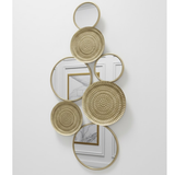 Modern Geometric Circle Wall Mirror (Vertical)